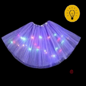 POLLERA TUTU VIOLETA LUMINOSO x 1